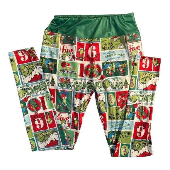 Grinch Christmas Leggings - Picture 3 of 4